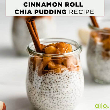 Cinnamon roll chia pudding recipe for dessert 