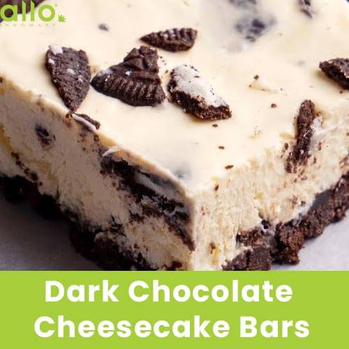 Recipe: dark chocolate cheesecake bars for healthy dessert