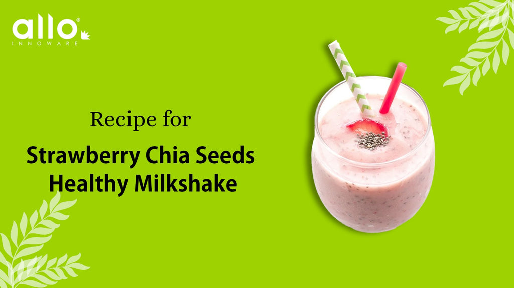 Thumbnail Strawberry Chia Milkshake recipe blog 