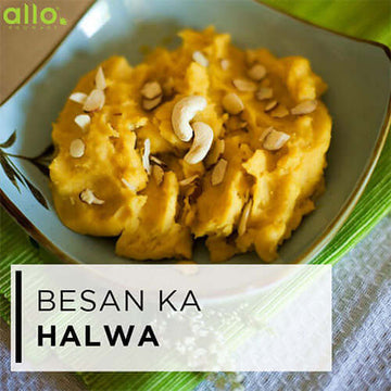 Besan halwa recipe by allo innoware, besan ka halwa recipe for dessert