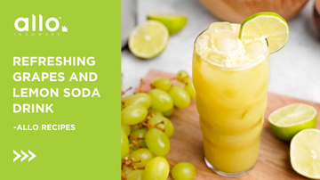 Refreshing Grapes and Lemon Soda drink - Allo Recipes