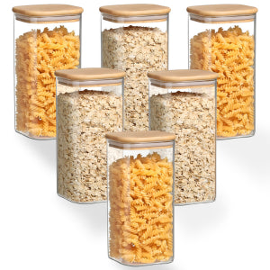 BAMBOO LID GLASS JAR - Allo Innoware