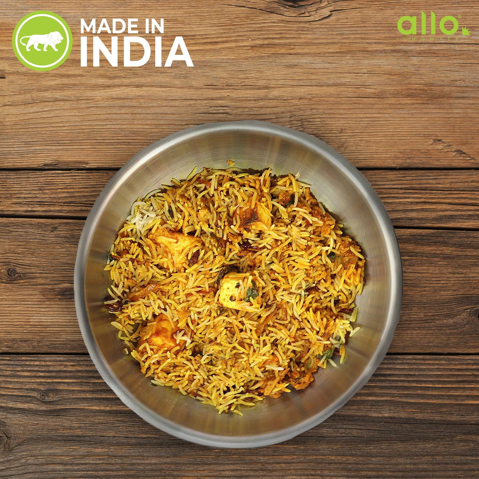 1.2L Allo CookSafe TriPly Tasla | Stainless Steel | Induction Friendly | 18 cm - Allo Innoware
