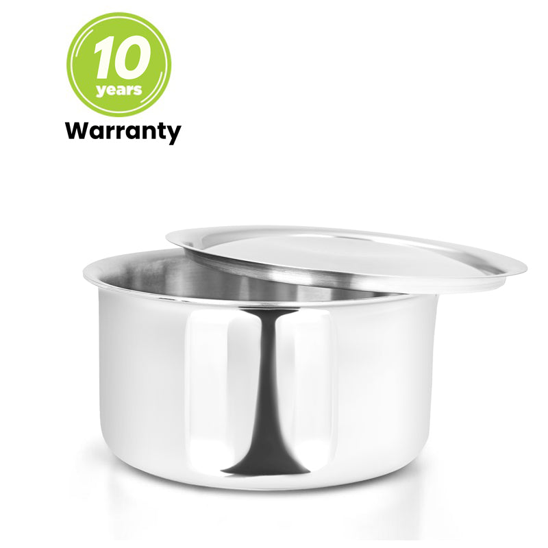 1.7L Allo CookSafe TriPly Tope | Stainless Steel | With Stainless Steel Lid | Induction Friendly | Naturally Non-stick | 16cm - Allo Innoware