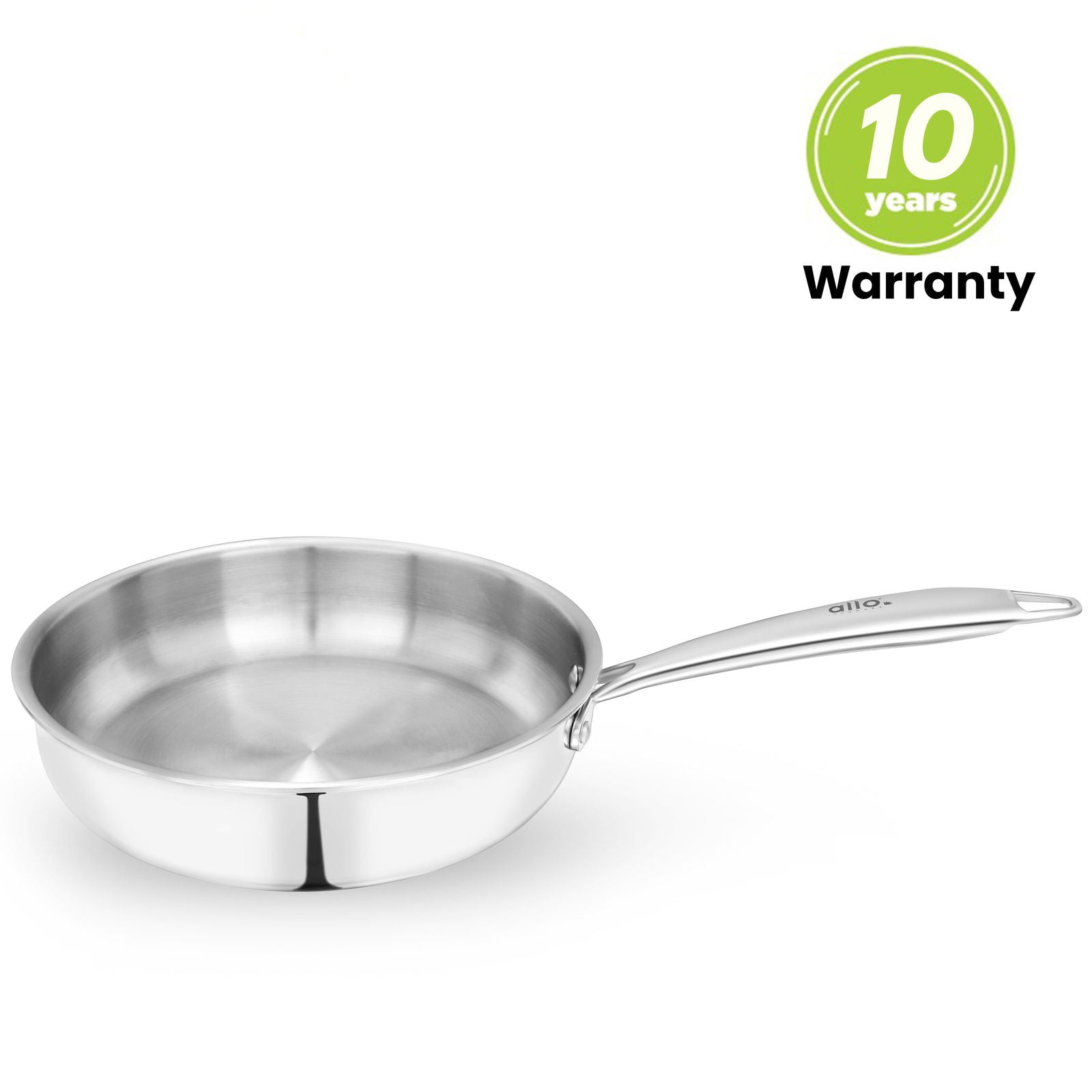 1.9L Allo CookSafe TriPly Sauté pan | Stainless Steel | With Stainless Steel Lid | Induction Friendly | Naturally Non-stick | 22cm - Allo Innoware