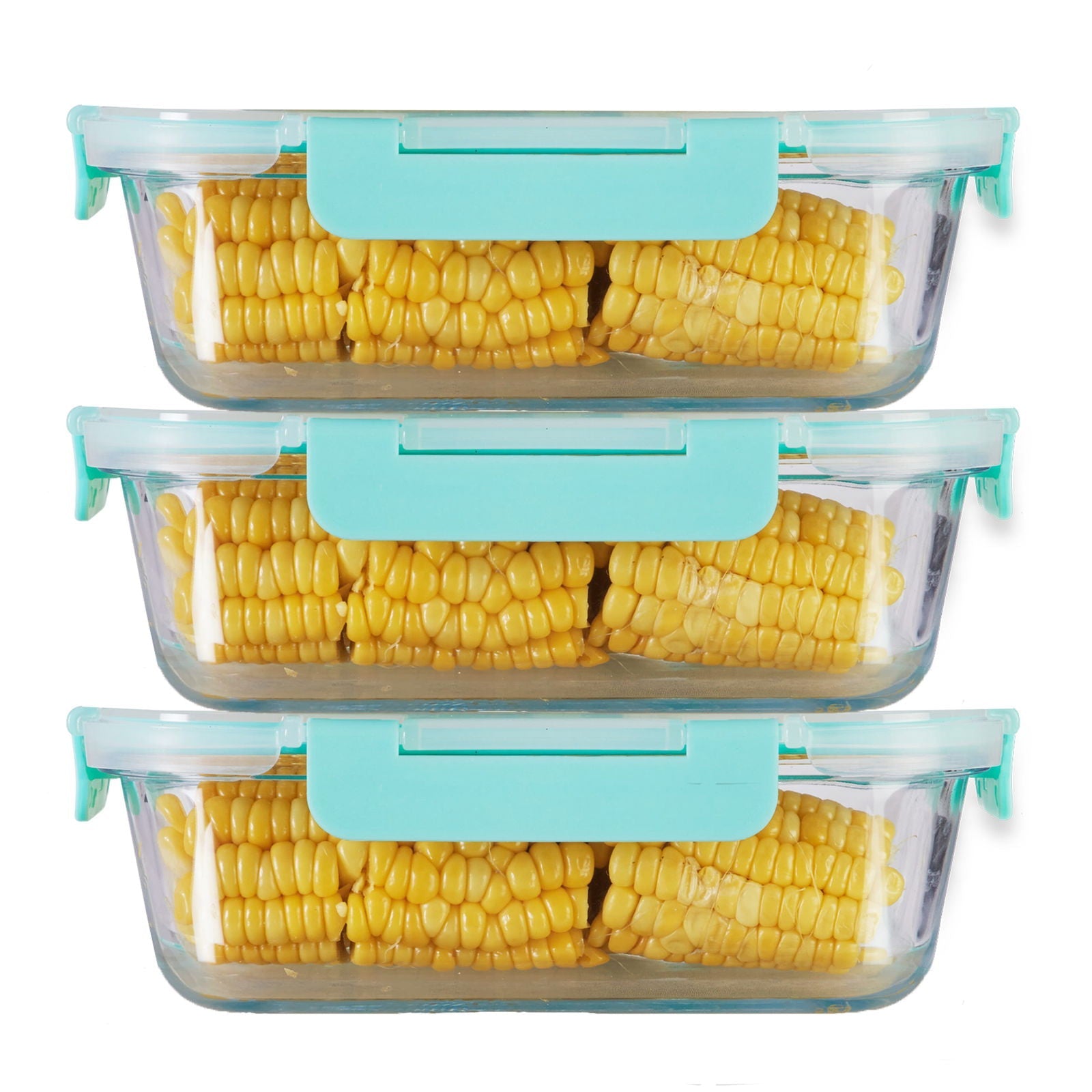 1040ml x 3 Allo FoodSafe Microwave Oven Safe Glass Container with Break Free Detachable Lock - Allo Innoware