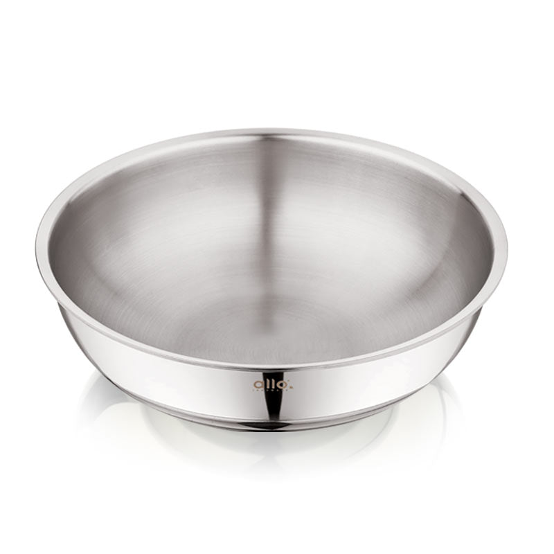 2.7L Allo CookSafe TriPly Tasla | Stainless Steel | Induction Friendly | Naturally Non-stick | 24cm - Allo Innoware