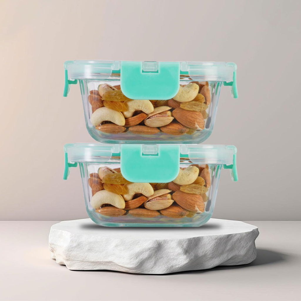 310ml x 2 Allo FoodSafe Microwave Oven Safe Glass Container with Break Free Detachable Lock - Allo Innoware