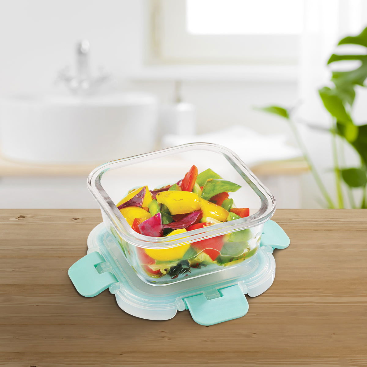 310ml x 3, 390ml x 3, Allo FoodSafe Microwave Oven Safe Glass Container Gift Box Combo 6pc with Break Free Detachable Lock - Allo Innoware