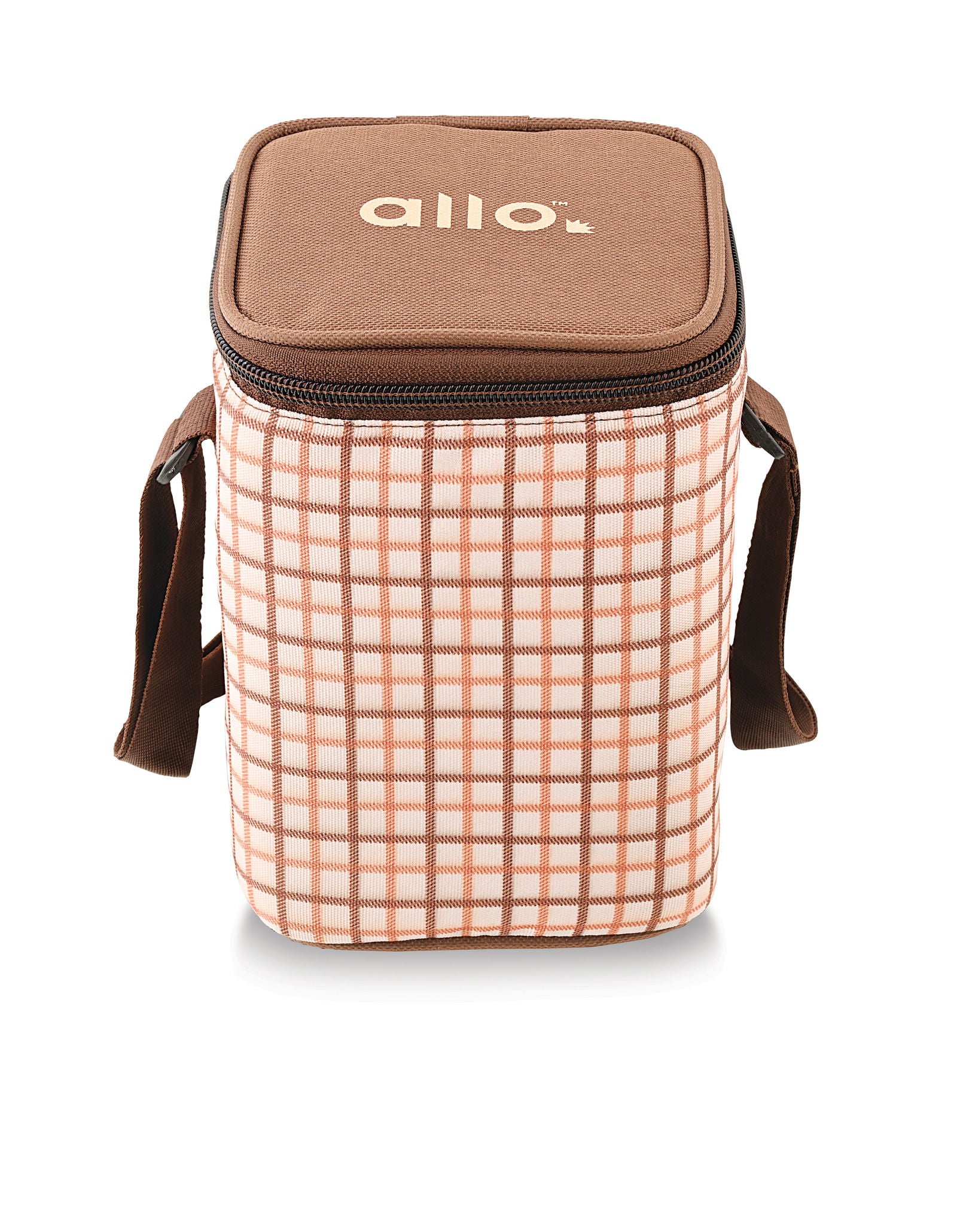 310ml x 3 Allo FoodSafe Microwave Oven Safe Glass Lunch box with Break Free Detachable Lock with Cocoa Brown Bag Tiffin - Allo Innoware