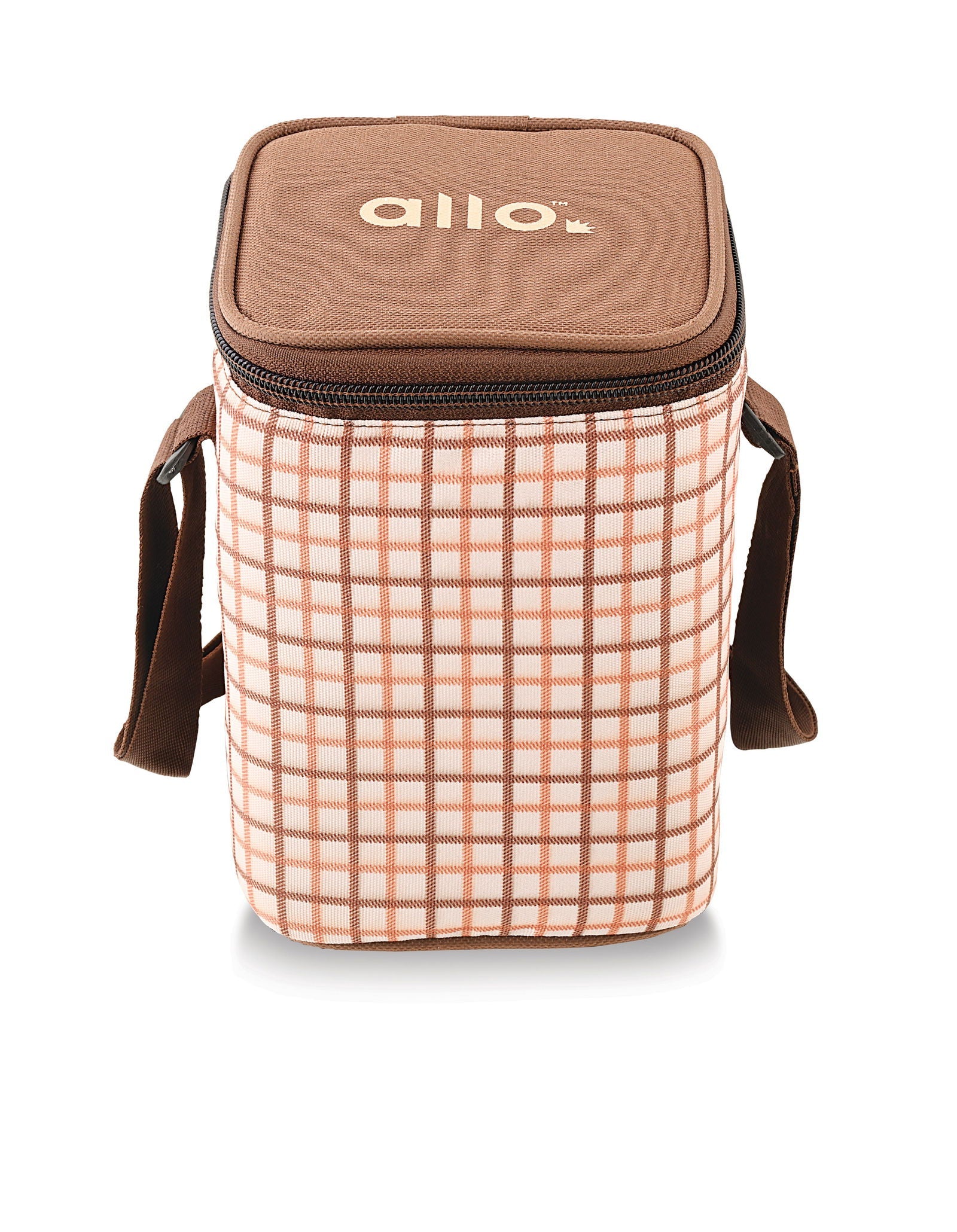 310ml x 3 Allo FoodSafe Microwave Oven Safe Glass Lunch box with Break Free Detachable Lock with Cocoa Brown Bag Tiffin - Allo Innoware