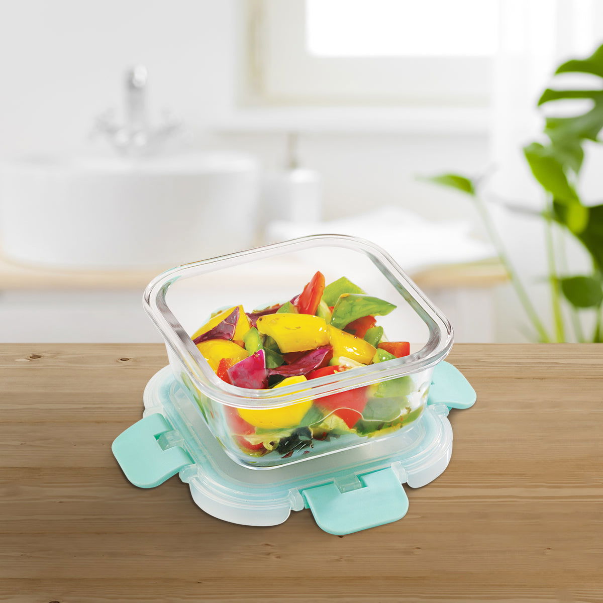 310ml x 4 Allo FoodSafe Microwave Oven Safe Glass Container with Break Free Detachable Lock - Allo Innoware