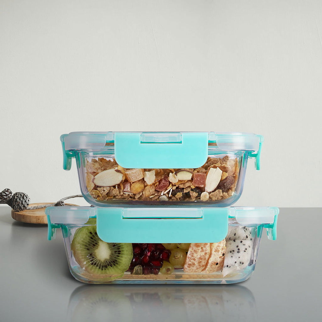 370ml, 640ml Allo FoodSafe Microwave Oven Safe Glass Container with Break Free Detachable Lock - Allo Innoware