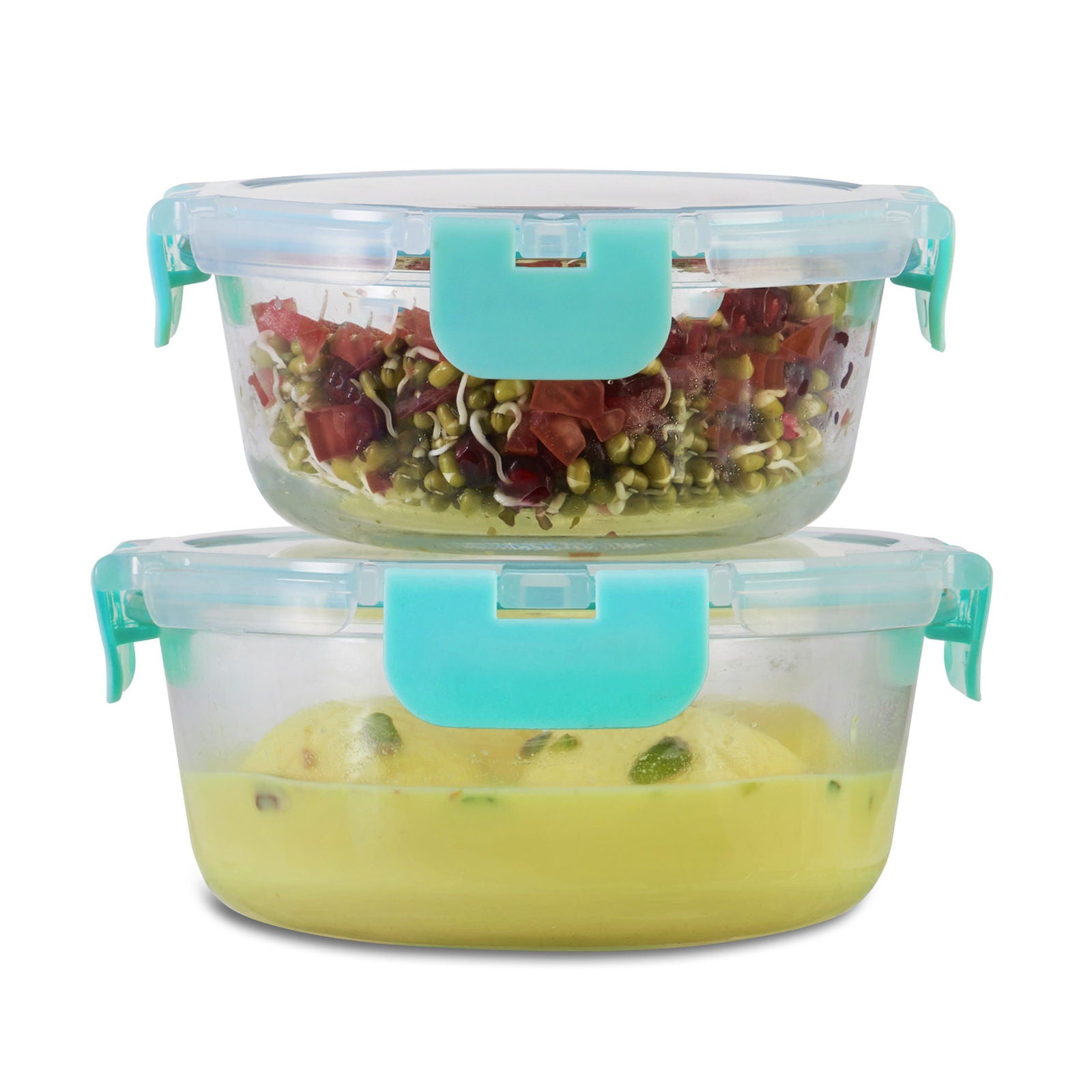 390ml, 635ml Allo FoodSafe Microwave Oven Safe Glass Container with Break Free Detachable Lock - Allo Innoware