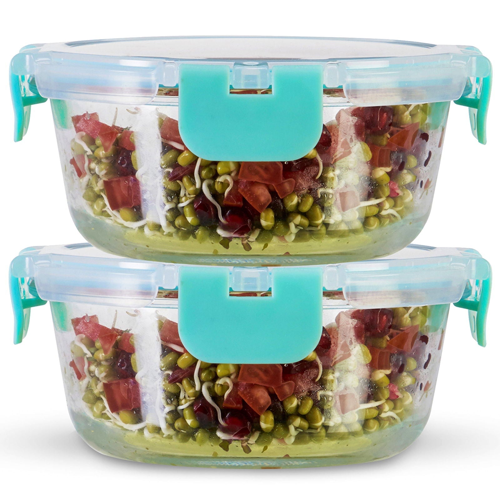 390ml x 2 Allo FoodSafe Microwave Oven Safe Glass Container with Break Free Detachable Lock - Allo Innoware
