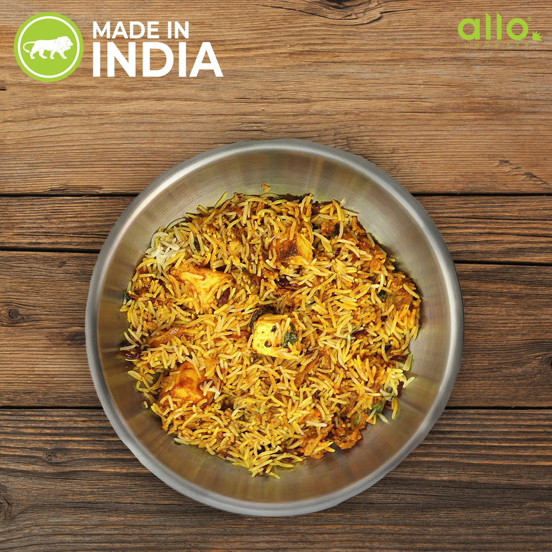 4L Allo CookSafe TriPly Tasla | Stainless Steel | Induction Friendly | 28 cm - Allo Innoware