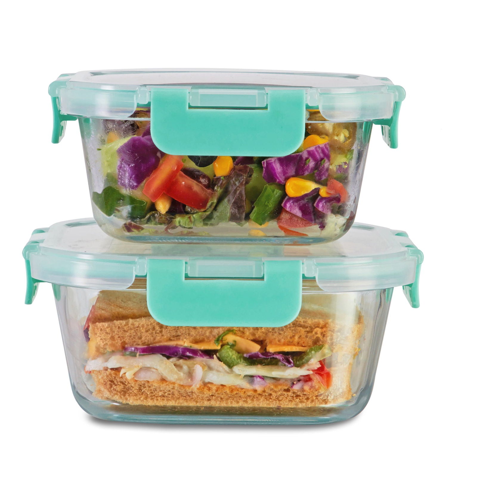 520ml, 800ml Allo FoodSafe Microwave Oven Safe Glass Container with Break Free Detachable Lock - Allo Innoware