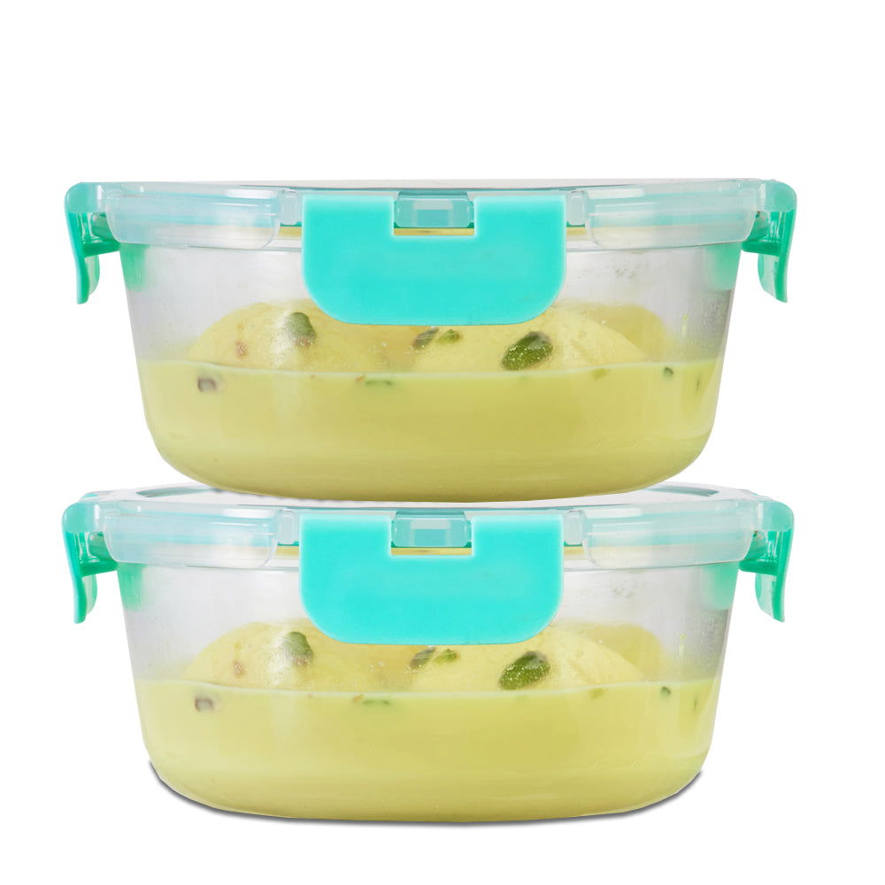 635ml x 2 Allo FoodSafe Microwave Oven Safe Glass Container with Break Free Detachable Lock - Allo Innoware