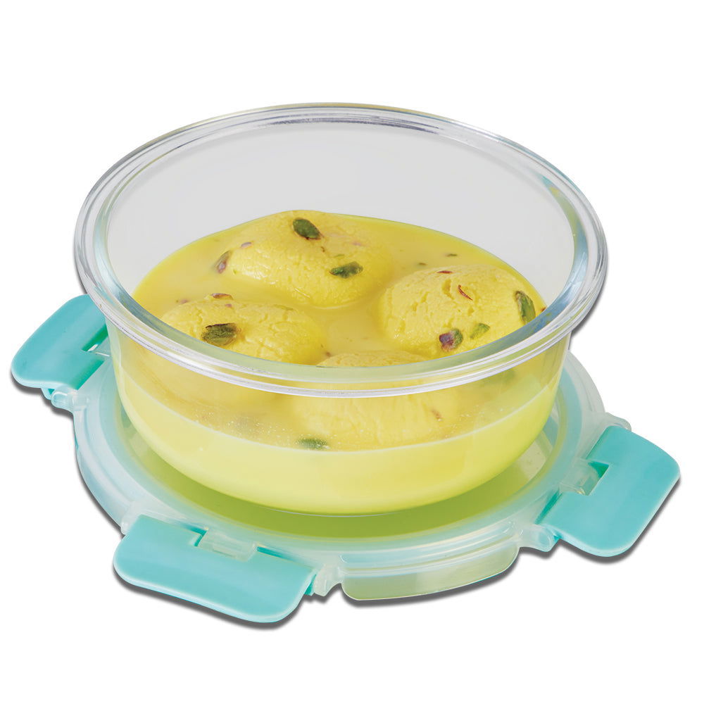 635ml x 4 Allo FoodSafe Microwave Oven Safe Glass Container with Break Free Detachable Lock - Allo Innoware