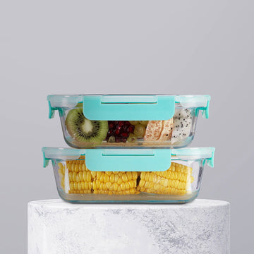 640ml, 1040ml Allo FoodSafe Microwave Oven Safe Glass Container with Break Free Detachable Lock - Allo Innoware