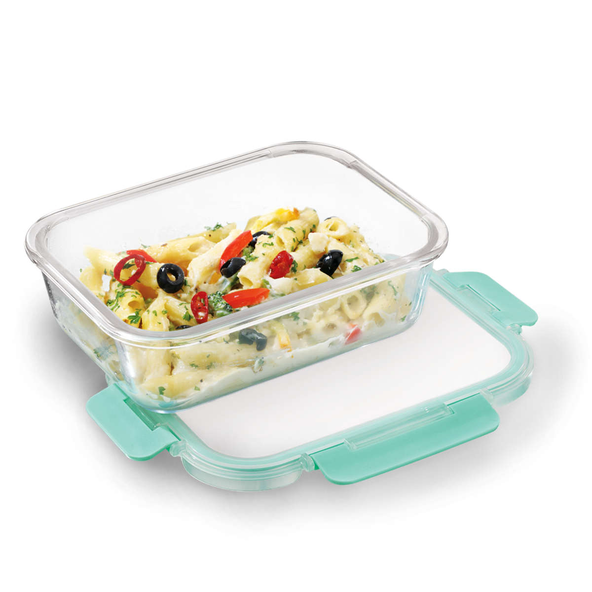 640ml x 2 Allo FoodSafe Microwave Oven Safe Glass Container with Break Free Detachable Lock - Allo Innoware