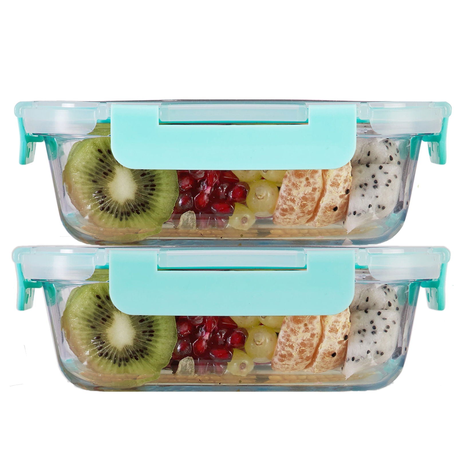 640ml x 2 Allo FoodSafe Microwave Oven Safe Glass Container with Break Free Detachable Lock - Allo Innoware