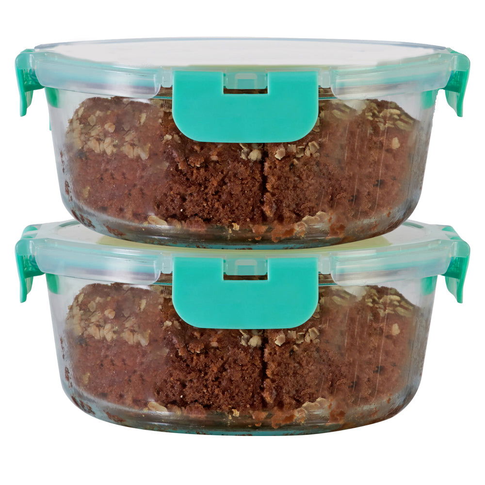 930ml x 2 Allo FoodSafe Microwave Oven Safe Glass Container with Break Free Detachable Lock - Allo Innoware