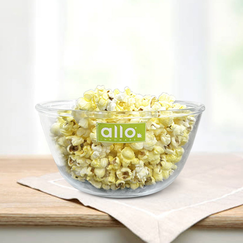 Allo Food Safe Borosilicate Glass Mixing & Serving Bowls for Kitchen, Oven & Microwave Safe Bowls, Dishwasher and Freezer Safe Bowl, 1000ML, Transparent - Allo Innoware
