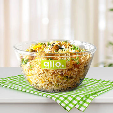 Allo Food Safe Borosilicate Glass Mixing & Serving Bowls for Kitchen, Oven & Microwave Safe Bowls, Dishwasher and Freezer Safe Bowl, 2100ML, Transparent - Allo Innoware