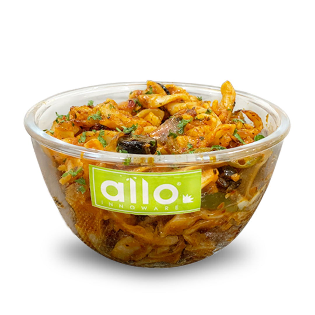 Allo Food Safe Borosilicate Glass Mixing & Serving Bowls for Kitchen, Oven & Microwave Safe Bowls, Dishwasher and Freezer Safe Bowl, 500ML, Transparent - Allo Innoware