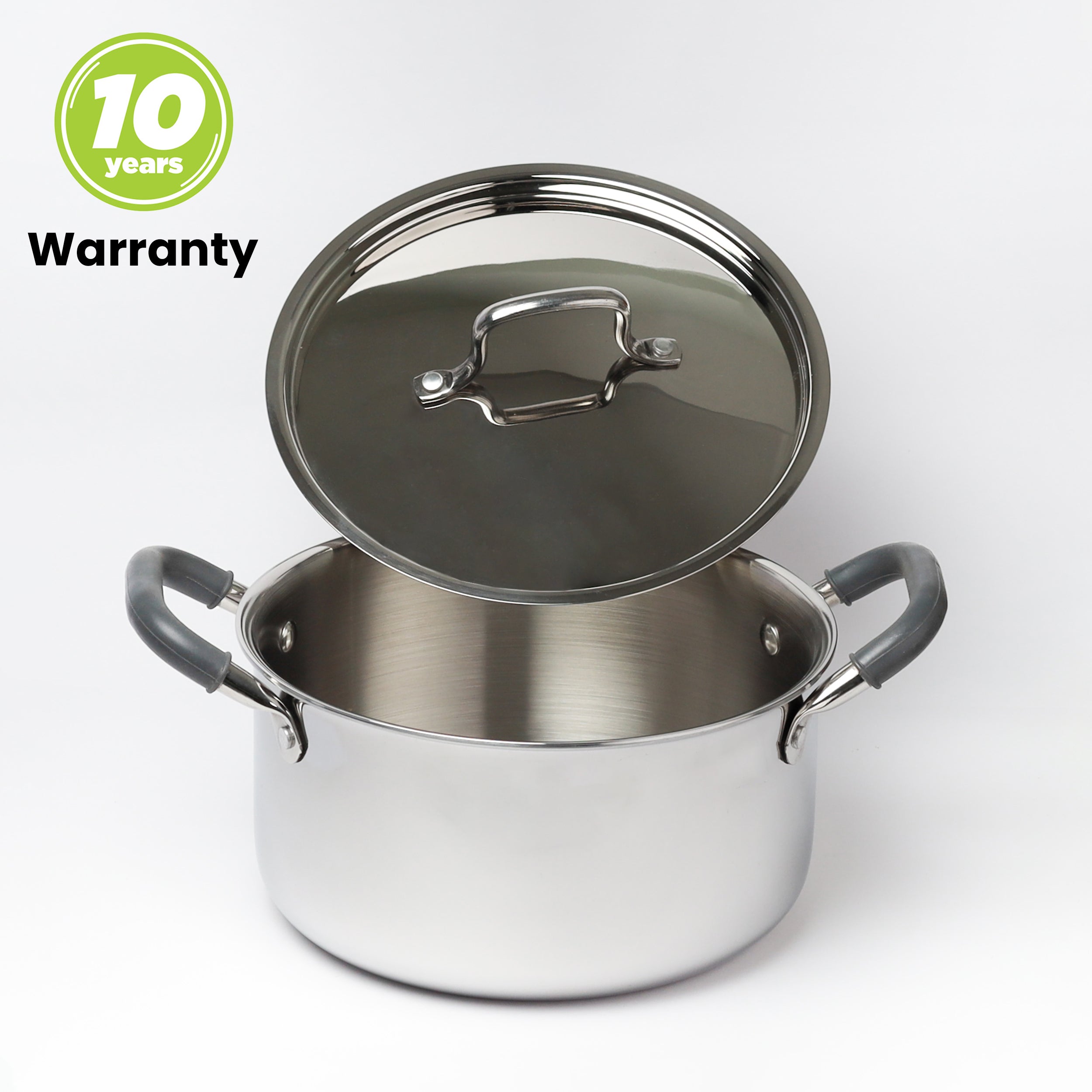 Allo CookSafe TriPly Stainless Steel Casserole Saucepot Stockpot with Stainless Steel Lid Induction Friendly, Naturally Non Stick, 28cm, 8.3 Litre