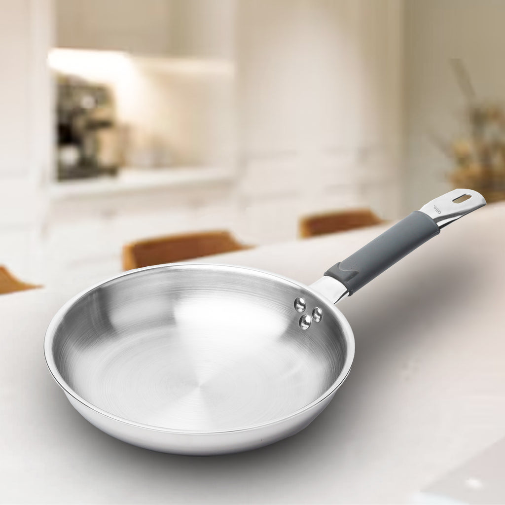 Allo CookSafe TriPly Fry Pan Stainless Steel Induction Friendly 26 cm