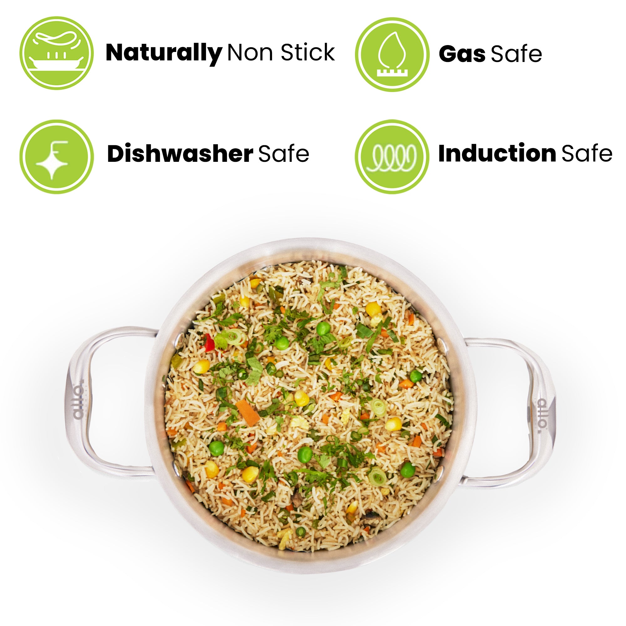 2.3L Allo CookSafe TriPly Saucepot | With Stainless Steel Lid | Induction Friendly | 18cm