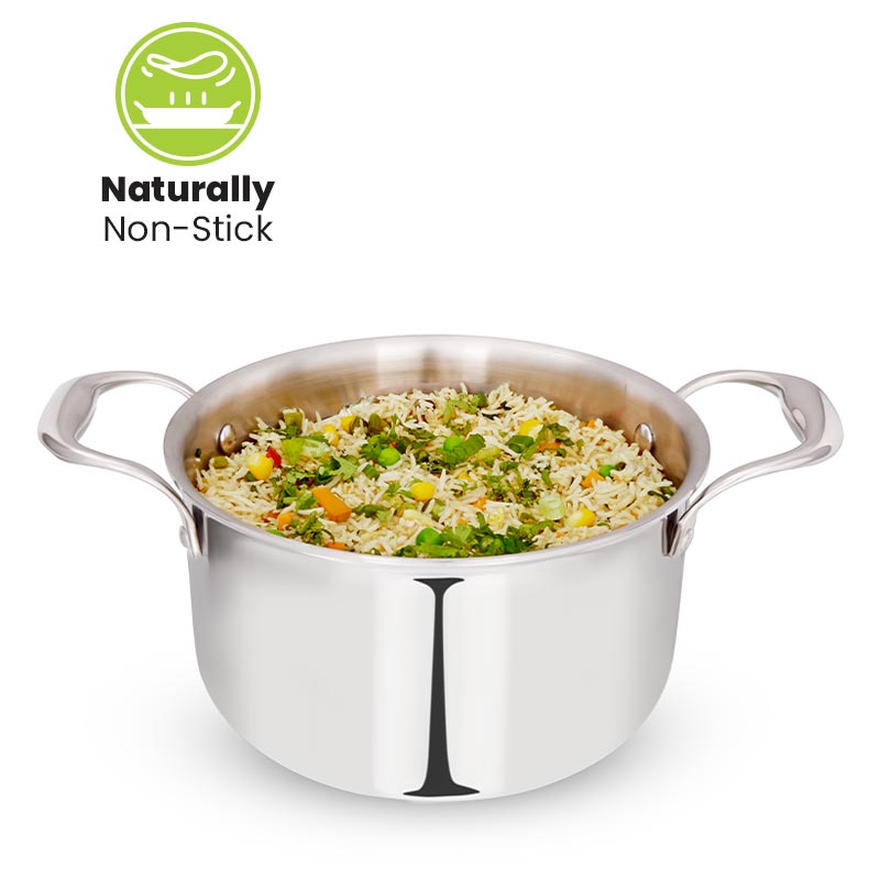 2.3L Allo CookSafe TriPly Saucepot | With Stainless Steel Lid | Induction Friendly | 18cm