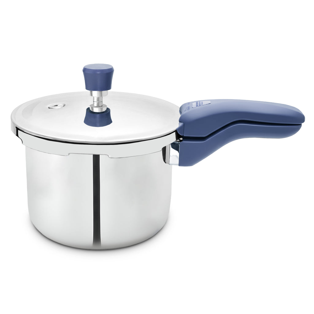 Allo CookSafe Triply Stainless Steel Pressure Cooker, 3 Litre, Outer Lid Pressure Cooker, Faster and Even Heating, Healthy Cooking, Easy to Clean, Full Induction Bottom and Gas Stove Ready