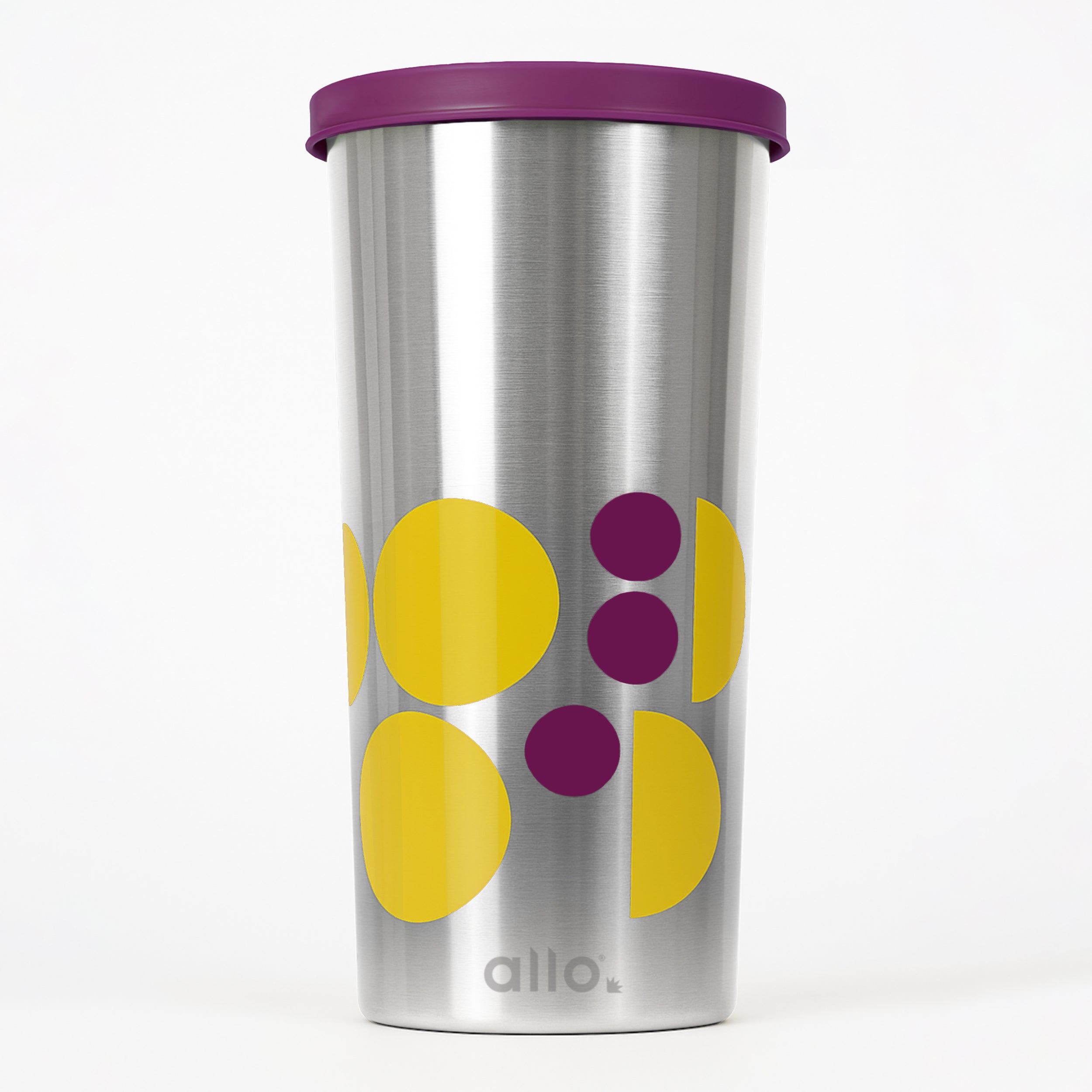 Allo Stainless Steel Tumbler with Lid, Leak Proof Water Tumbler for Home, Office, School, Travel, Kids Rust Proof, Multipurpose Storage Glass for Juice, Tea, Coffee, Milk, PURPLE (550Ml)