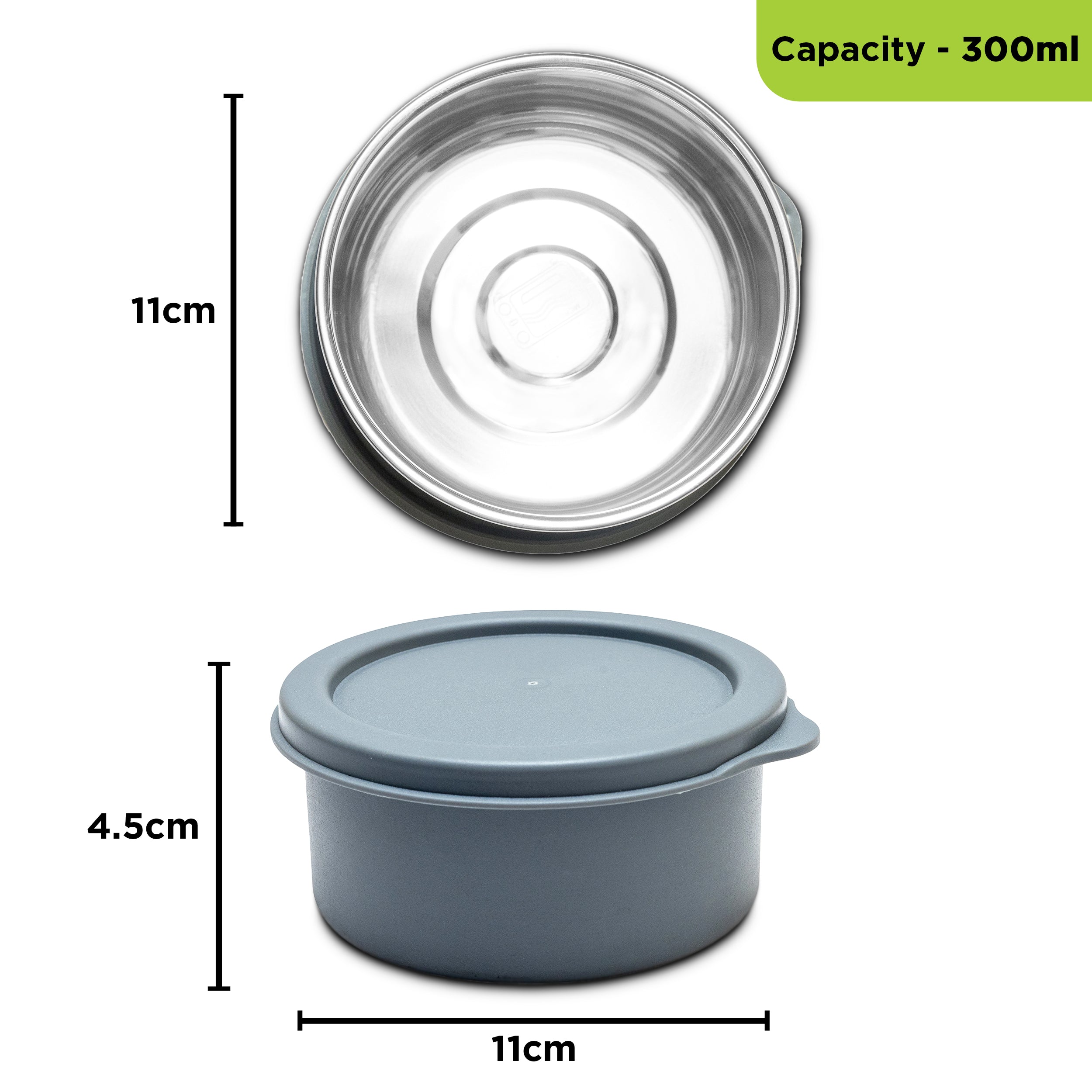 Allo Stainless Steel Lunch Box for Office with Bag, Microwave Safe AirTight & Leak Proof Tiffin for Office, School, College , Set of 3 with Chevron Grey Bag And Steel Tumbler