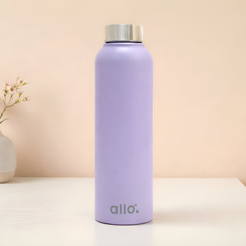 Allo Steel Water Bottles Stainless Steel Sipper Water Bottle for adults, kids 0.95 Litre Water Bottles for School, Office, Sports, Gym 950ML Water Bottle for Men and women, Lavender 950ml