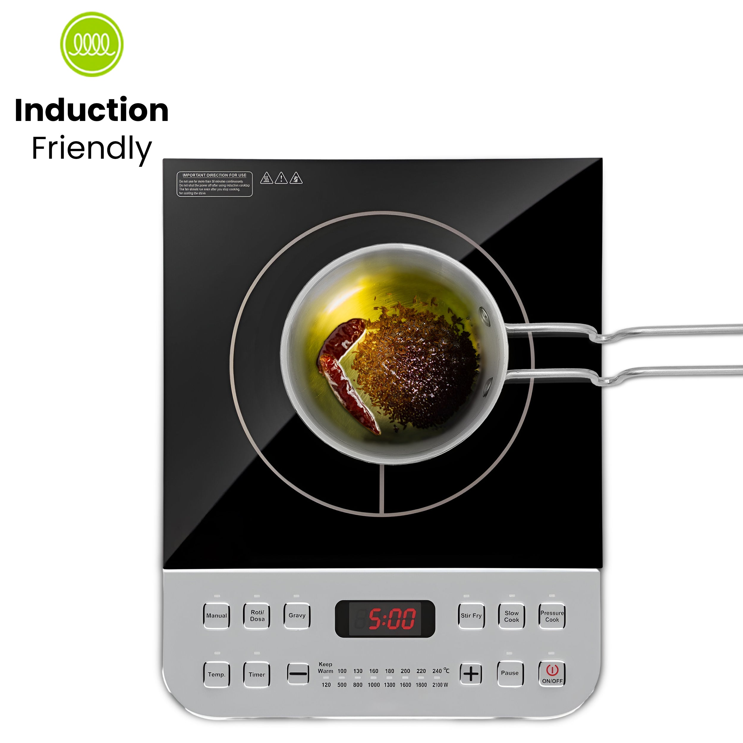 Allo TriPly Stainless Steel 12cm Tadka Pan, 320ml, Naturally Non Stick Cookware for Dal, Spice Tempering Seasoning, Long Wire Handle, Induction Base and Gas Stove Ready for Kitchen