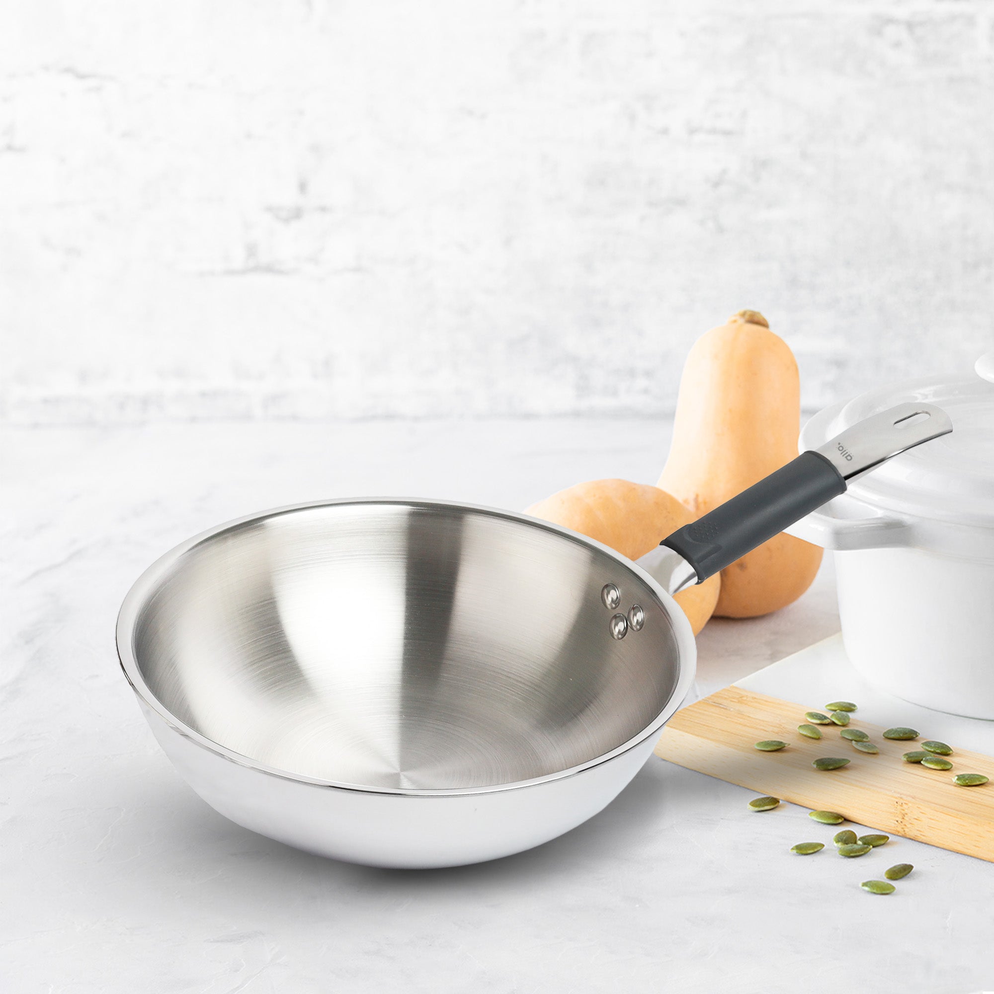 2.7L Allo CookSafe TriPly Wok | Stainless Steel | Induction