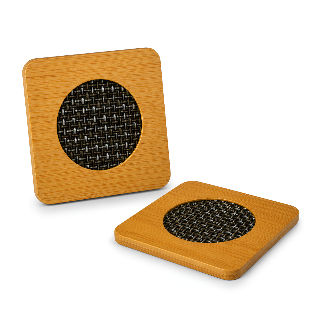 Allo Eco-Friendly Wooden Coasters Set of 2 | Heat Resistant Pad for Kadhai, Tawa, Pan & Pots | Kitchen Heat Protector