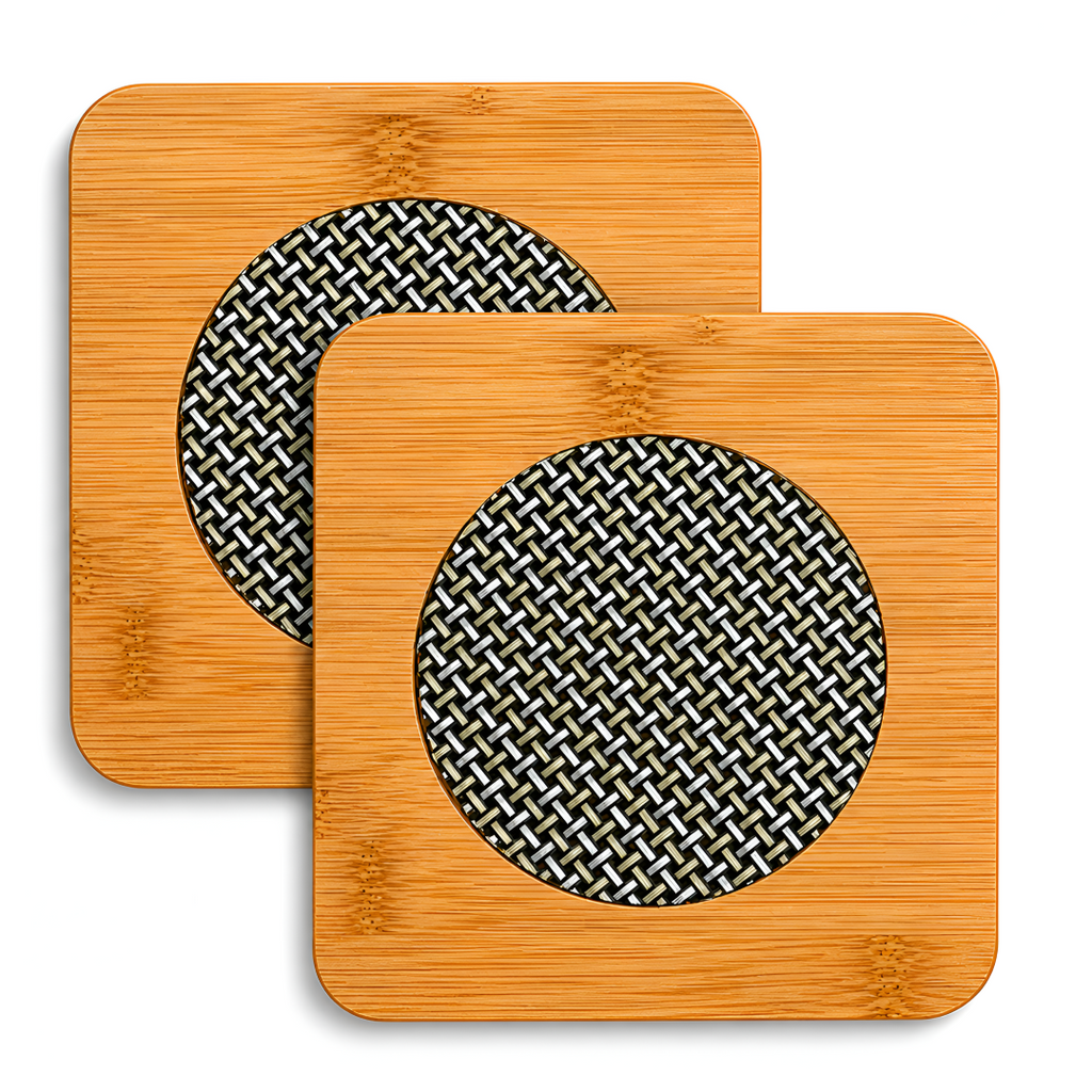 Allo Eco-Friendly Wooden Coasters Set of 2 | Heat Resistant Pad for Kadhai, Tawa, Pan & Pots | Kitchen Heat Protector