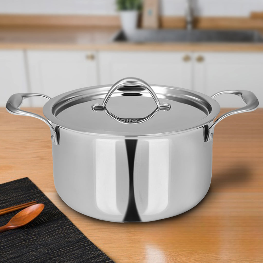 2.3L Allo CookSafe TriPly Saucepot | With Stainless Steel Lid | Induction Friendly | 18cm