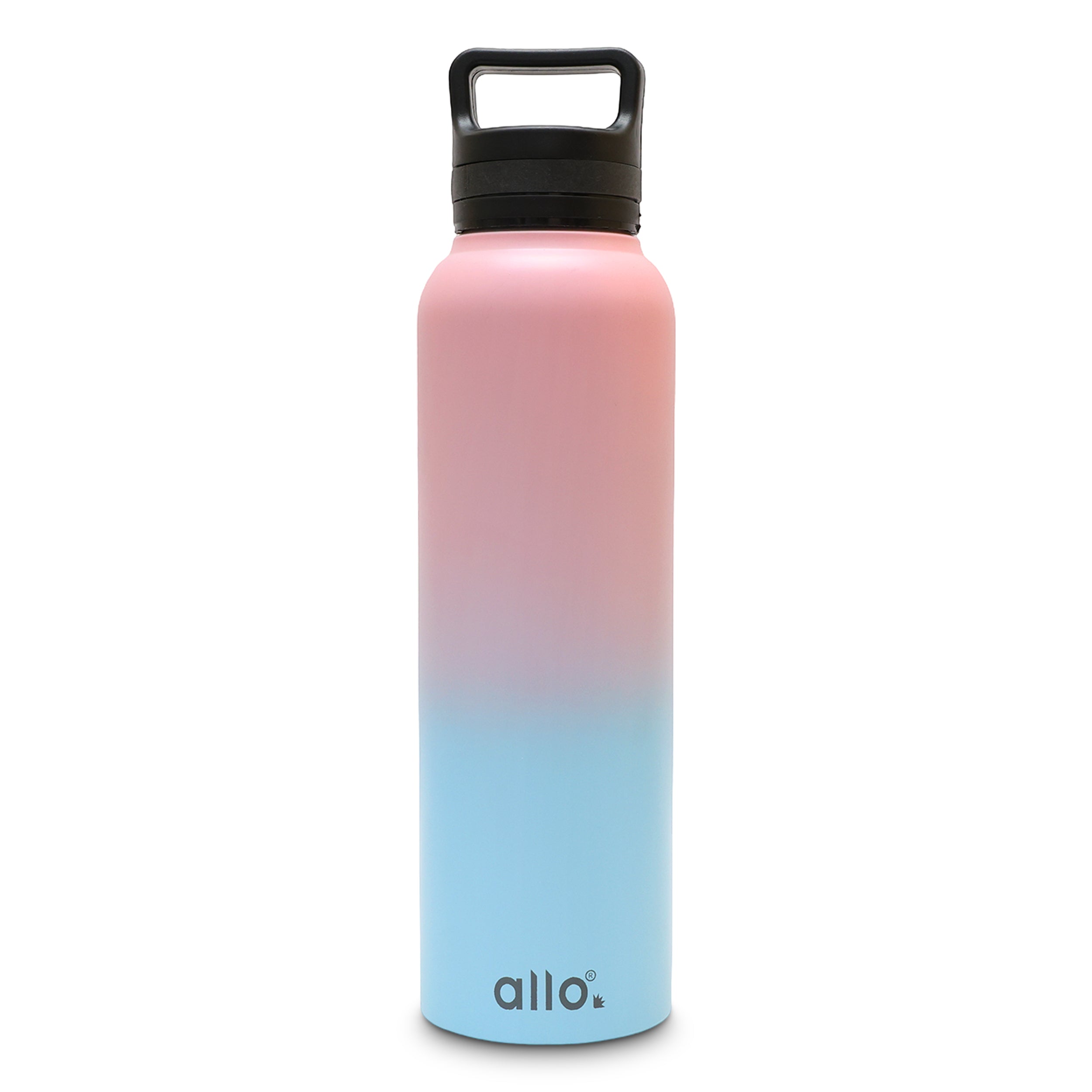 Allo Steel Water Bottles Stainless Steel Sipper Water Bottle for adults, kids 0.95 Litre Water Bottles for School, Office, Sports, Gym 950ML Water Bottle for Men and women, Pink & Baby Blue 950ml