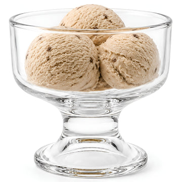 Allo Glass Ice Cream Bowl Set Of 6, 240 ml, Dessert Glasses For Icecream, Pudding, Candy, Snacks, Dates, Dry Fruit | Cups For Gifting And Serving, Gift Set Packaging | Classic Dessert Coupe Glass Bowl