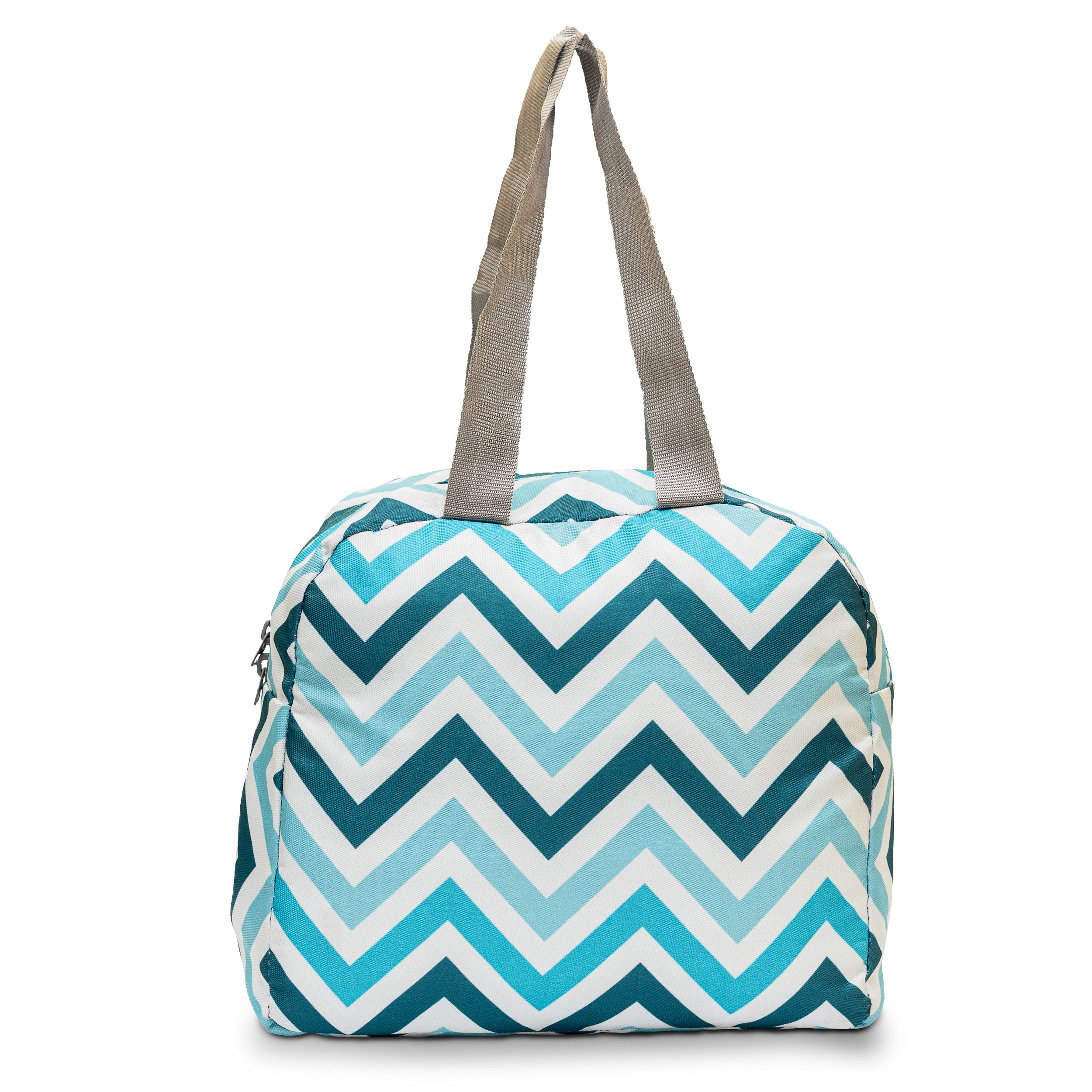 Allo Lunch Bag for Office, School & College, Washable Unisex Tiffin Bag for Men, Women & Kids, Lightweight, Leakproof, Water and Dust Resistant Multipurpose Lunch Bag, 5 litres, Blue Chevron