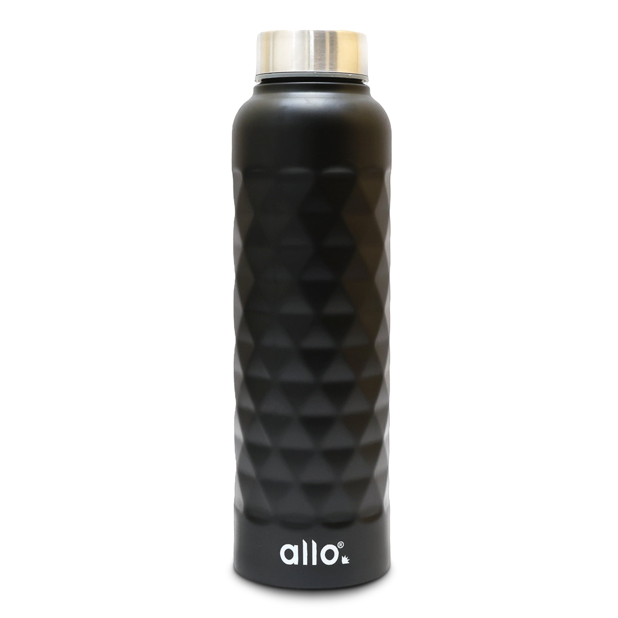 Allo Steel Water Bottles Stainless Steel Sipper Water Bottle for adults, kids 0.95 Litre Water Bottles for School, Office, Sports, Gym 950ML Water Bottle for Men and women, Black 950ml