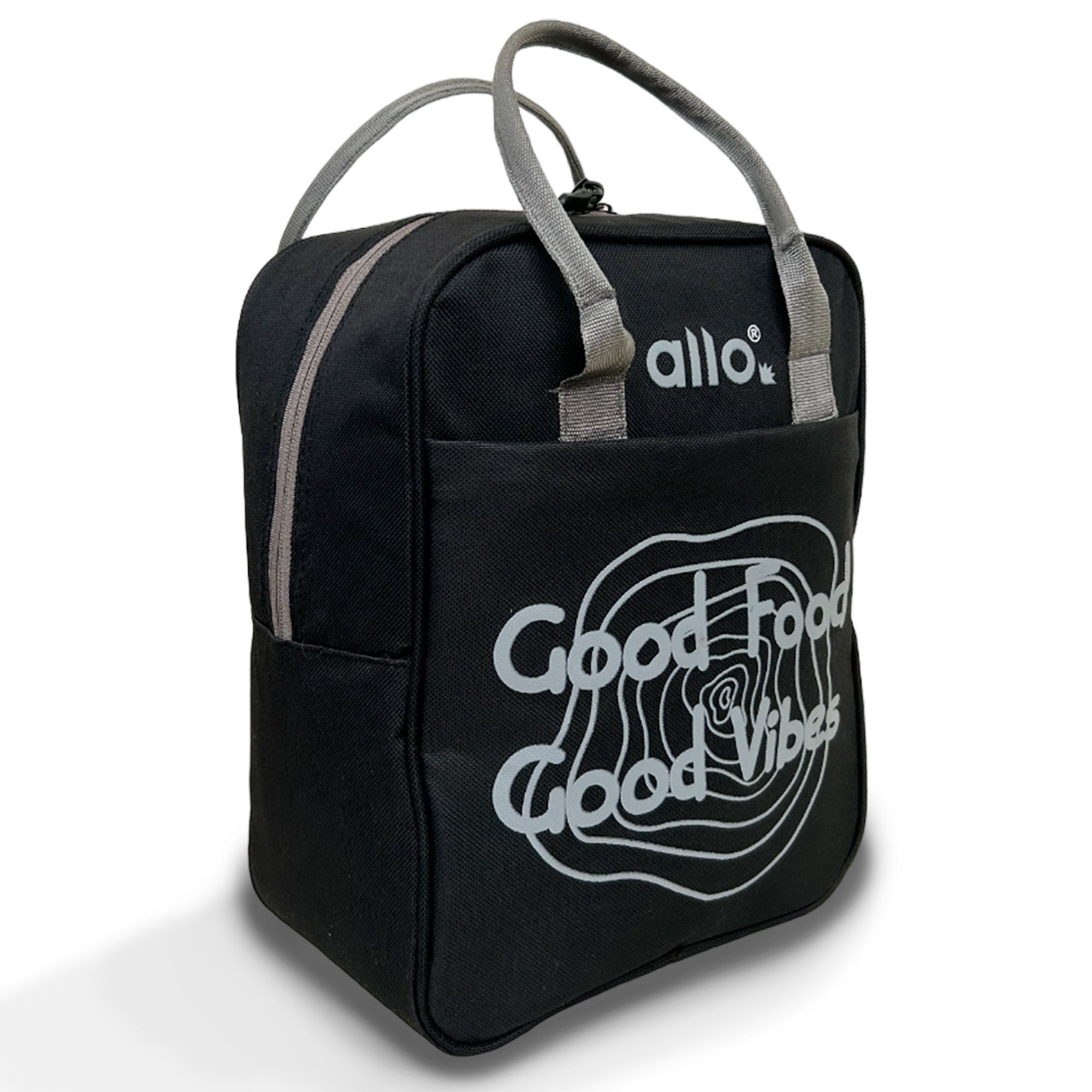 Allo Lunch Bag for Office, School & College, Washable Unisex Tiffin Bag for Men, Women & Kids, Lightweight, Leakproof, Water and Dust Resistant Multipurpose Lunch Bag, Grey (GFGV)