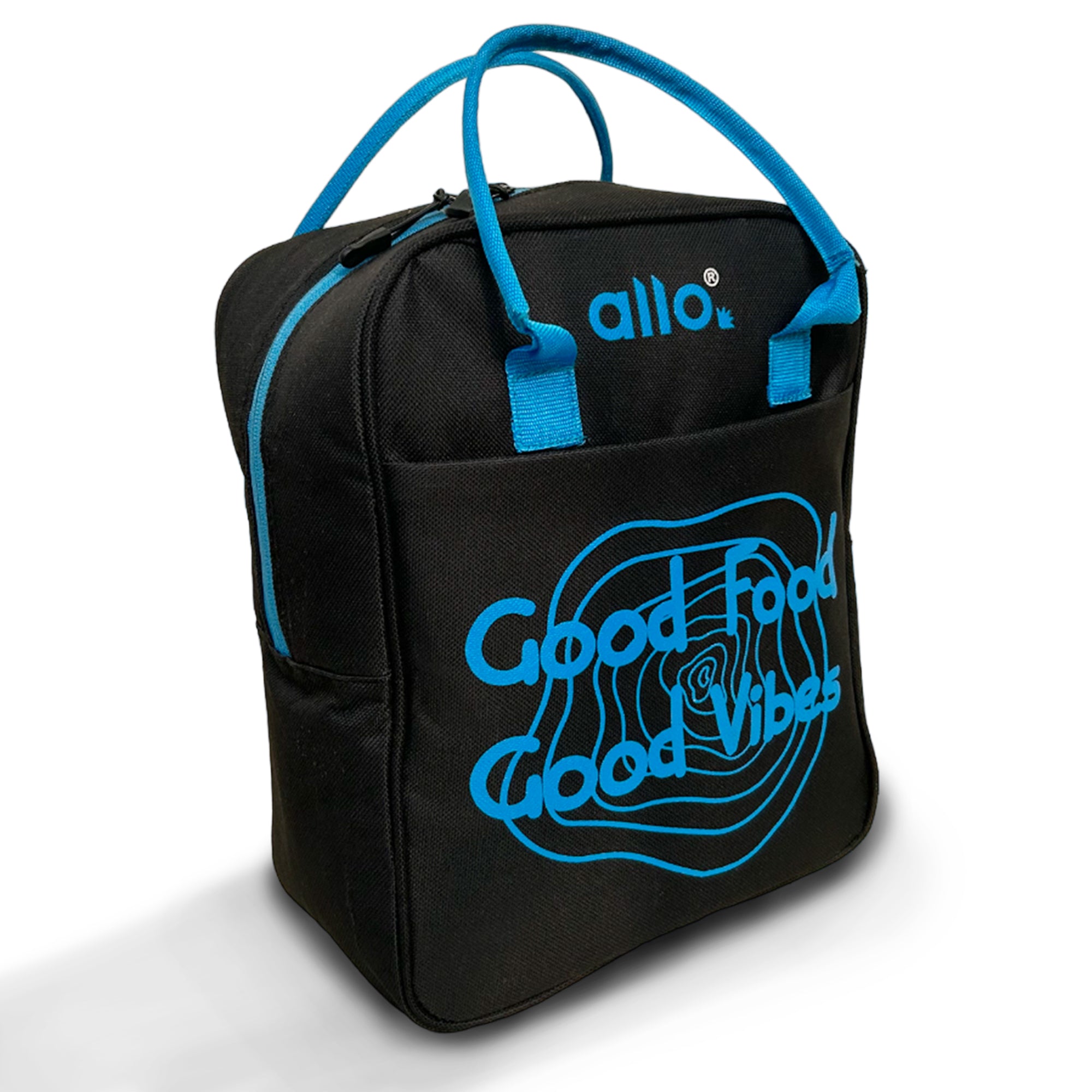 Allo Lunch Bag for Office, School & College, Washable Unisex Tiffin Bag for Men, Women & Kids, Lightweight, Leakproof, Water and Dust Resistant Multipurpose Lunch Bag, Blue (GFGV)\