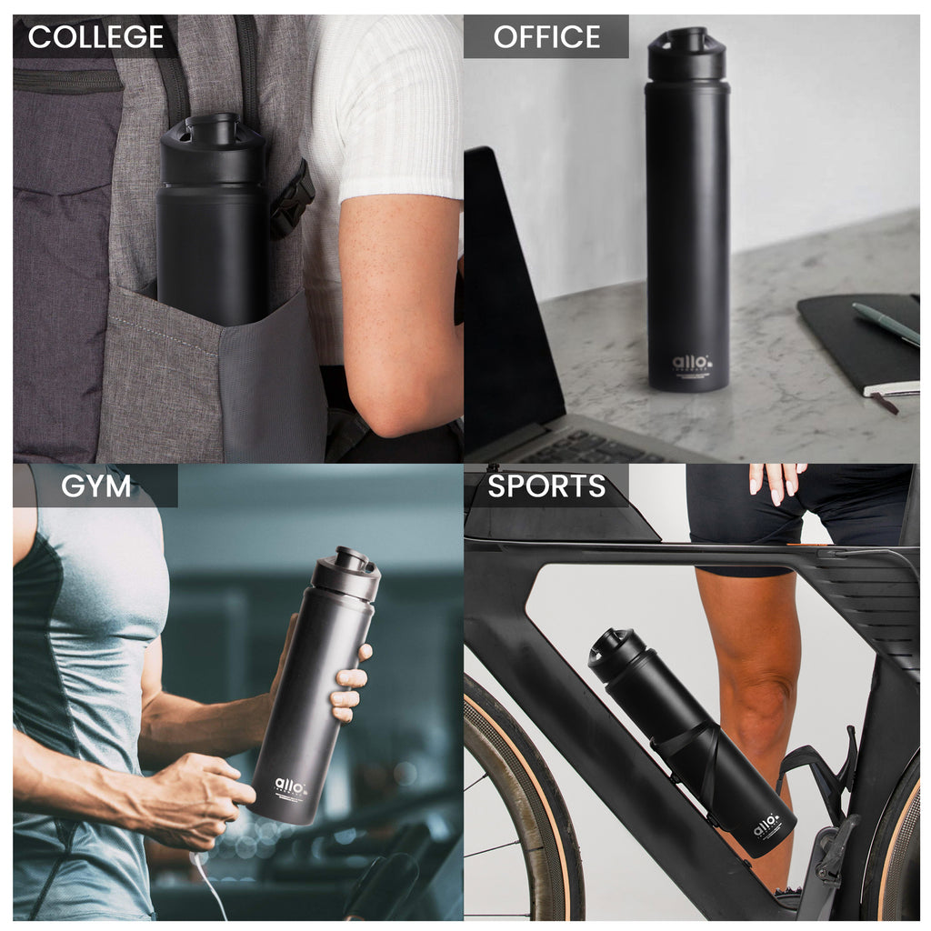 Boldfit 1 Litre Motivational Water Bottle - Time Marker, Leakproof Sipper With Straw, Unbreakable, Hunter Green - View #8